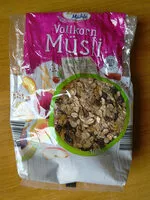 入っている砂糖の量 Müsli Früchte Vollkorn