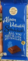 Zuckermenge drin Alpen Vollmilch Schokolade, (mindestens 30% Kakao)