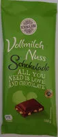 Zuckermenge drin Vollmilch Nuss Schokolade