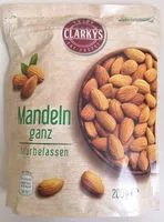 Suhkru kogus sees Mandeln ganz, naturbelassen