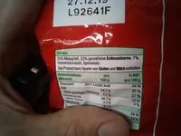 İçindeki şeker miktarı Erdnuss Flips