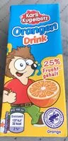 入っている砂糖の量 Orangen drink