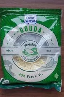 入っている砂糖の量 Gouda gerieben