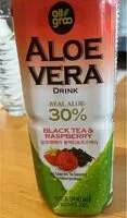 İçindeki şeker miktarı black tea raspberry Aloe Vera drink