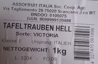 Zucker und Nährstoffe drin Assofruit italia soc coop agr