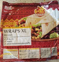 Zucker und Nährstoffe drin Wraps