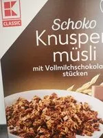 Suhkru kogus sees Schoko knusper musli