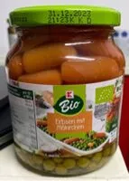 Zuckermenge drin Erbsen mit Möhren