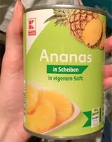 İçindeki şeker miktarı Ananas in Scheiben