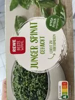 Suhkru kogus sees Junger Spinat gehackt