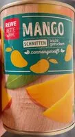 Quantité de sucre dans Mango Schnitten