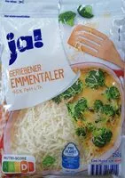 Jumlah gula yang masuk Geriebener Emmentaler 45% Fett i. Tr.