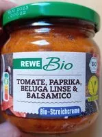Suhkru kogus sees Tomate, Paprika, Beluga Linse & Balsamico Bio-Streichcreme