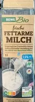 Zuckermenge drin Rewe bio frische fettarme Milch