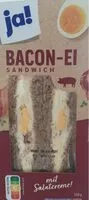Zuckermenge drin Bacon-ei Sandwich