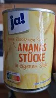 İçindeki şeker miktarı Ananas Stücke