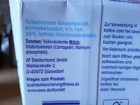 Zucker und Nährstoffe drin Ja teilentrahmte kondensmilch