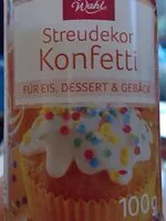 Suhkru kogus sees Streudekor, Konfetti