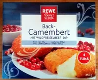 İçindeki şeker miktarı Back-Camembert - fertig paniert & vorgebacken