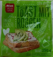 Suhkru kogus sees Toast mit Roggen