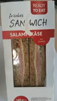 İçindeki şeker miktarı Frisches Sandwich Salami-Käse