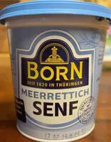 Zuckermenge drin Born Meerettich Senf
