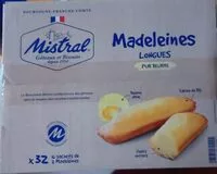 चीनी की मात्रा Madeleines longues