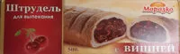 Cantidad de azúcar en штрудель для выпекания с вишней