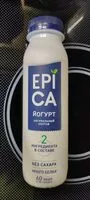 入っている砂糖の量 Йогурт питьевой Epica