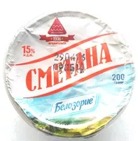 Amount of sugar in Сметана 15%