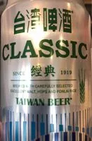 Sucre et nutriments contenus dans Taiwan beer