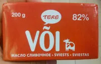 Quantité de sucre dans Või 82%