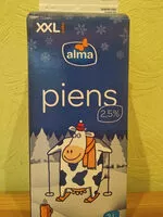 Amount of sugar in piens "alma"