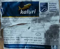入っている砂糖の量 Ziemeļu garneles 250-350, attīrītas, vārītas, saldētas