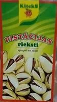 Cantidad de azúcar en Pistācijas rieksti, apcepti un sālīti