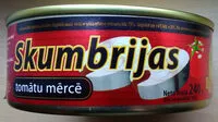 入っている砂糖の量 skumbrijas tomātu mērcē