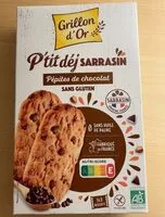Jumlah gula yang masuk P’tit déj sarrasin (pépites de chocolat)