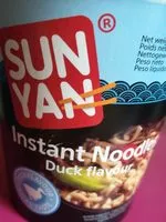 Sokerin määrä sisällä 12 Paquets De Sunyan Cup Noodles Canard