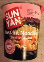 Sokerin määrä sisällä Instant Noodles Shrimp flavour