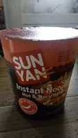 Sokerin määrä sisällä Sunyan Cup Noodles Hot &spicy