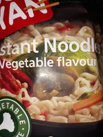Sokerin määrä sisällä Instant noodles vegetable flavour
