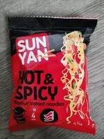 Sokerin määrä sisällä HOT & SPICY flavour instant noodles