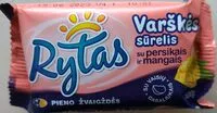 含糖量 varškės sūrelis su persikais ir mangais
