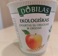 İçindeki şeker miktarı ekologiškas jogurtas su obuoliais ir grūdais