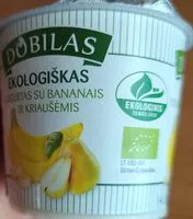 İçindeki şeker miktarı Ekologiškas jogurtas su bananais ir kriaušėmis