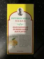 Sucre et nutriments contenus dans Infusion mei li