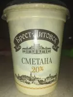 入っている砂糖の量 Сметана 20%