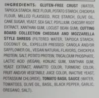 入っている砂糖の量 Gluten Free Pizza