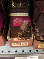 入っている砂糖の量 Dark chocolate with chopped almonds