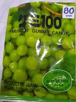 Quantité de sucre dans Muscat Gummy Candy